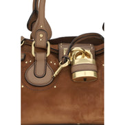 Chloé Brown Paddington Suede Shoulder Bag