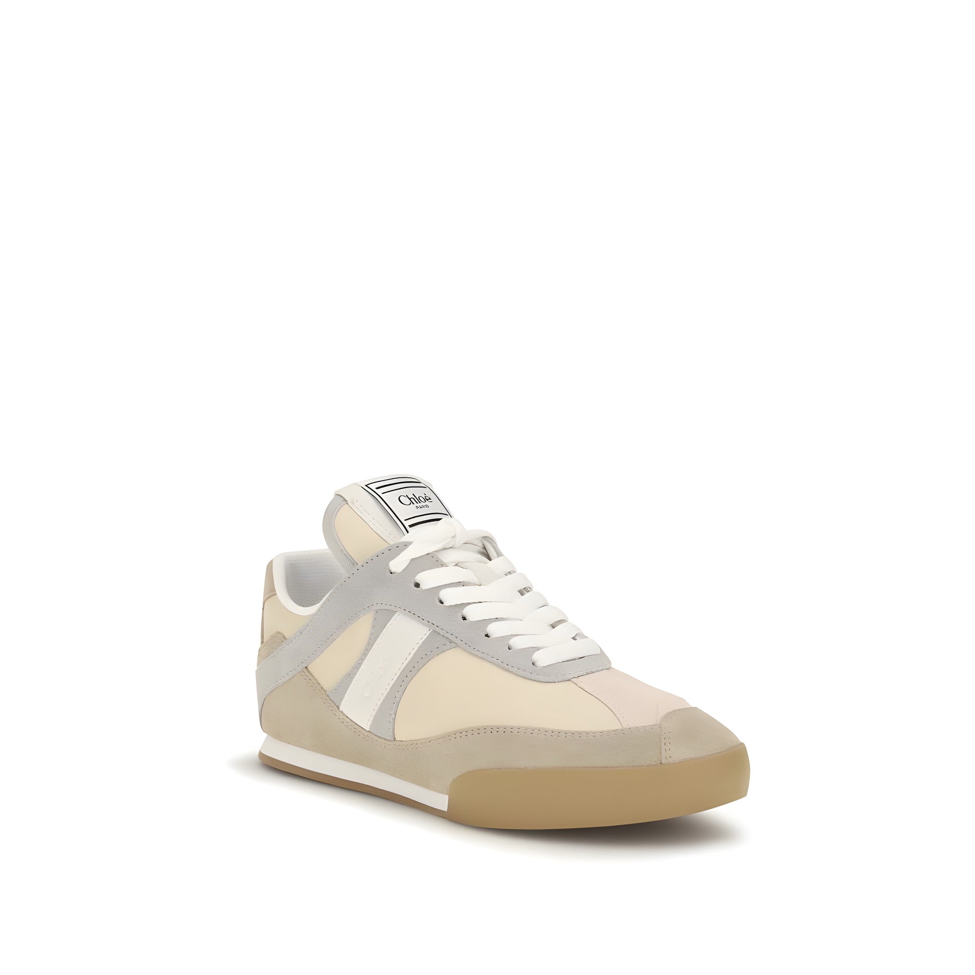 Chloé Gray Calf Leather Athletic Sneakers