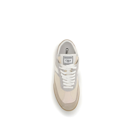 Chloé Gray Calf Leather Athletic Sneakers