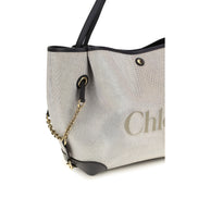 Chloé Gray Cotton Shoulder Bag