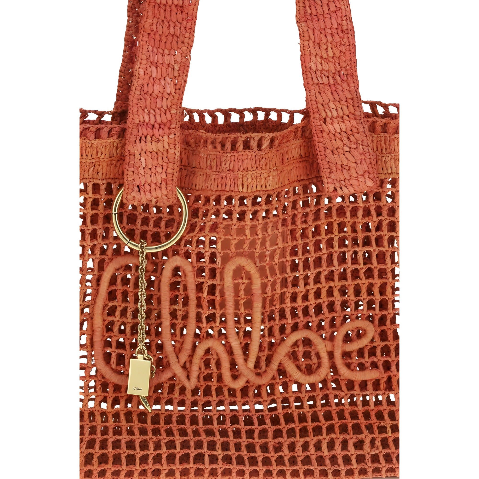 Chloé Multicolor Raffia Shoulder Bag