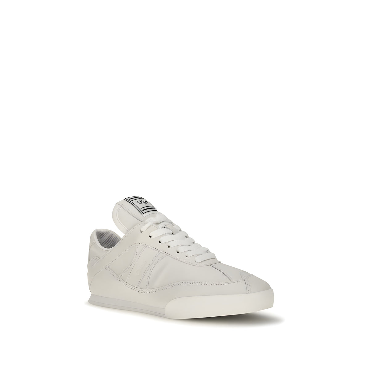 Chloé White Leather Athletic Sneakers