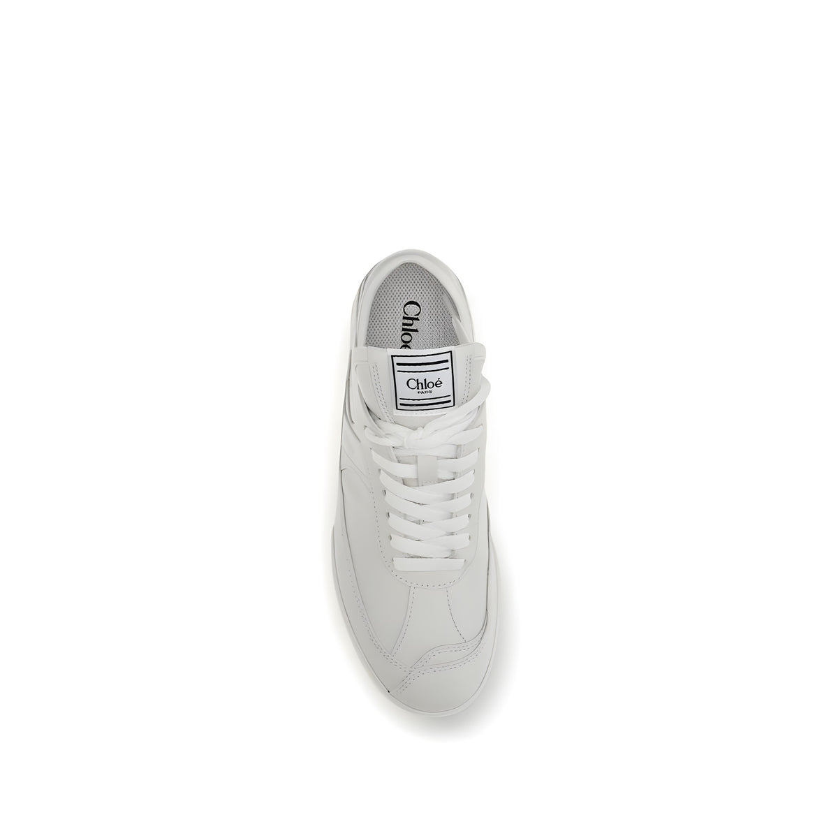 Chloé White Leather Athletic Sneakers