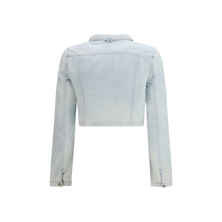 Diesel Blue Cotton Biker Jacket