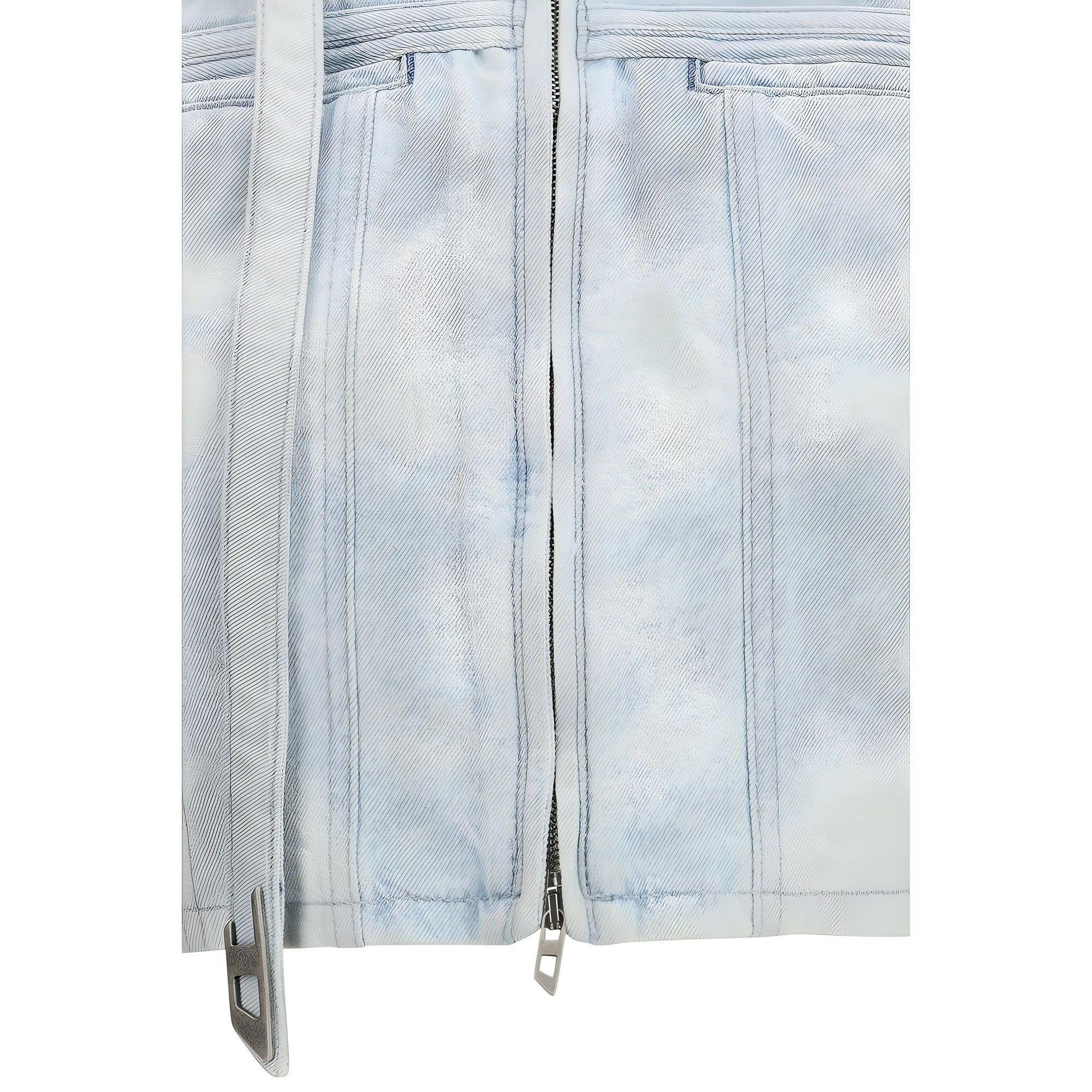 Diesel Blue Cotton Biker Jacket
