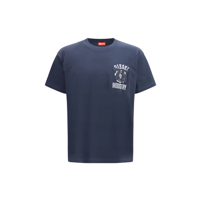 Diesel Blue Cotton T-Shirt
