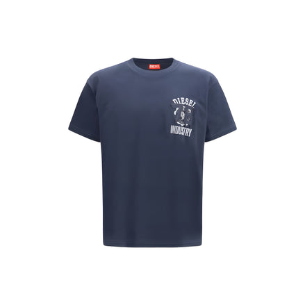 Diesel Blue Cotton T-Shirt