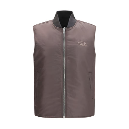 Diesel Brown Sleeveless Jacket