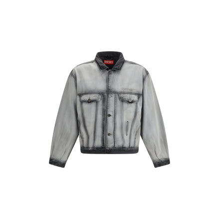 Diesel Gray Cotton Denim Jacket