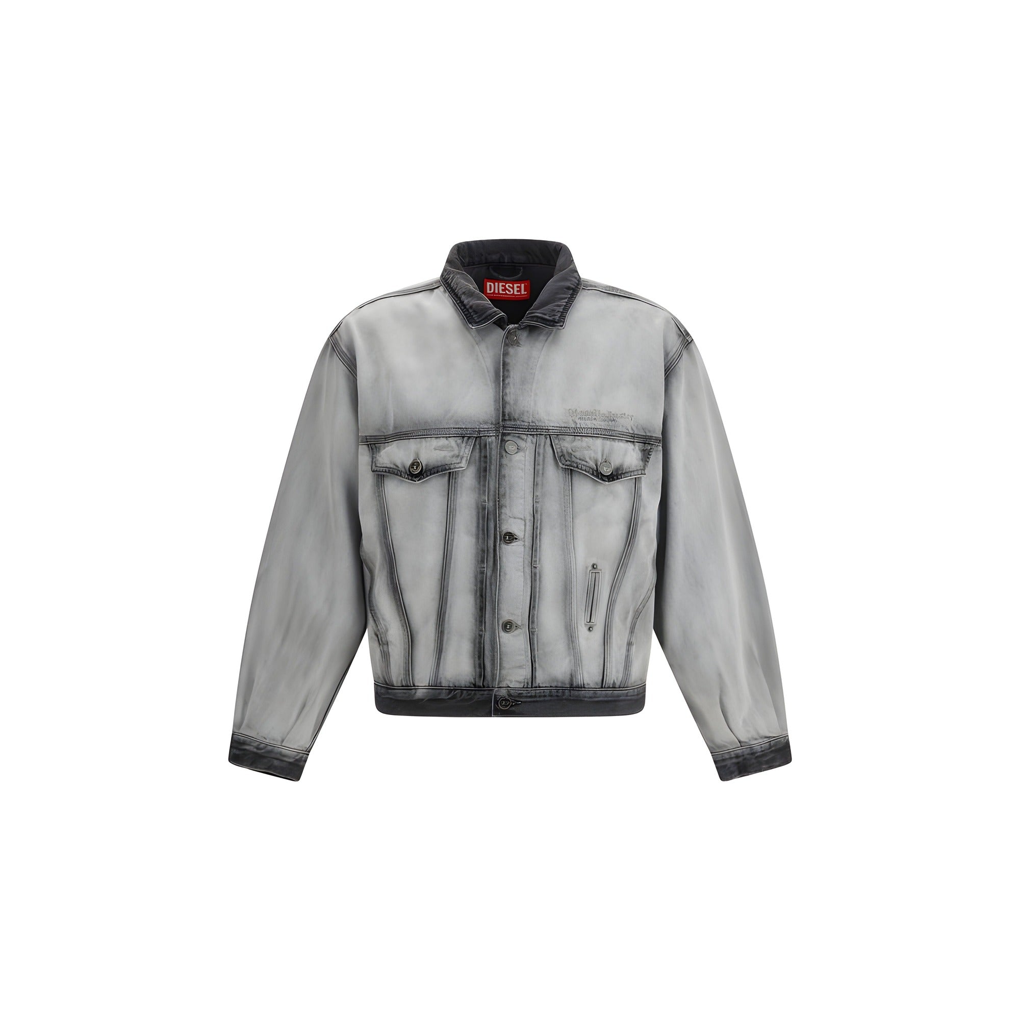 Diesel Gray Cotton Denim Jacket