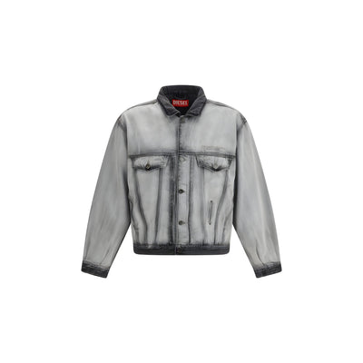 Diesel Gray Cotton Denim Jacket