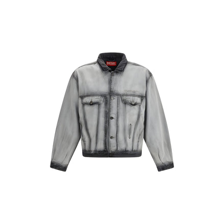 Diesel Gray Cotton Denim Jacket