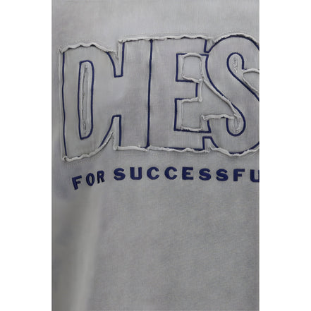Diesel Gray Cotton Sweatshirt