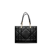 Dior Black Leather Tote Bag