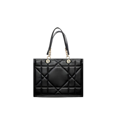 Dior Black Leather Tote Bag