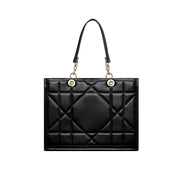 Dior Black Leather Tote Bag