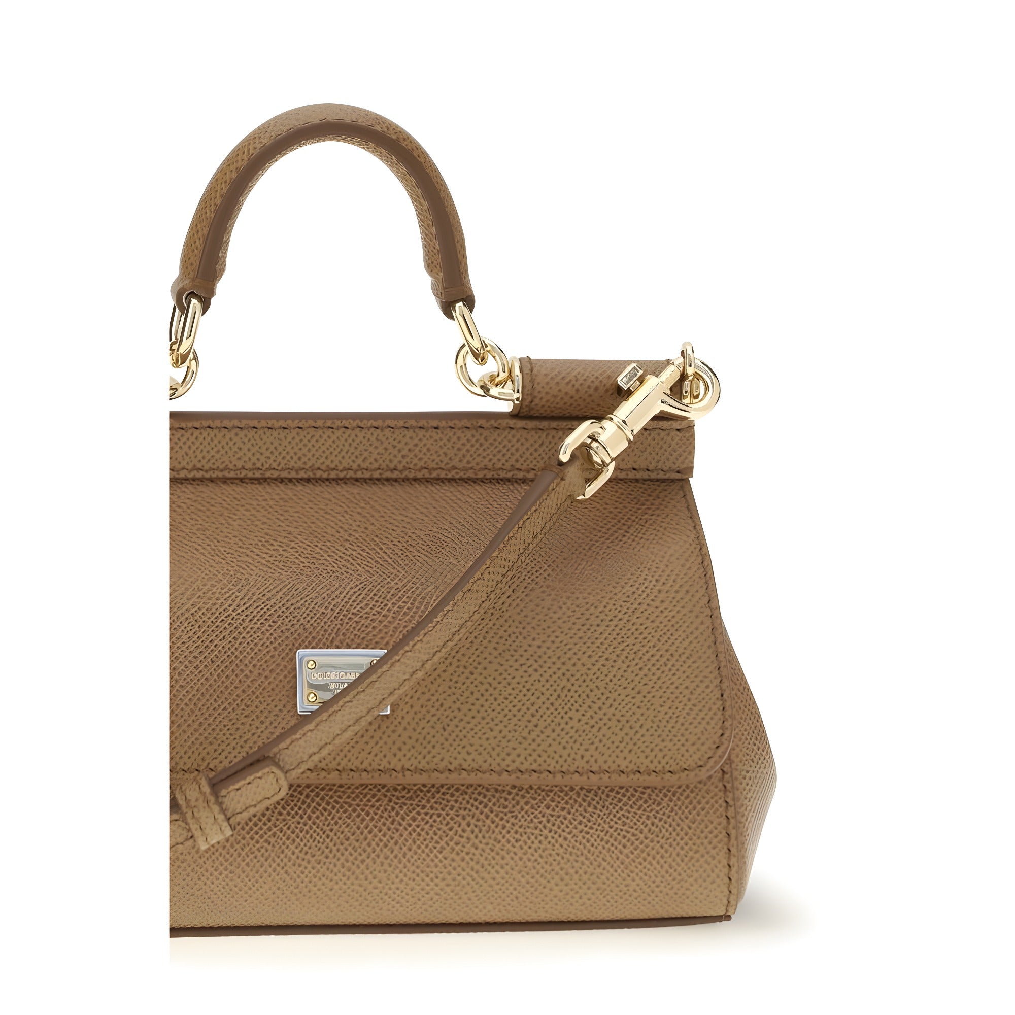 Dolce & Gabbana Beige Calf Leather Handbag