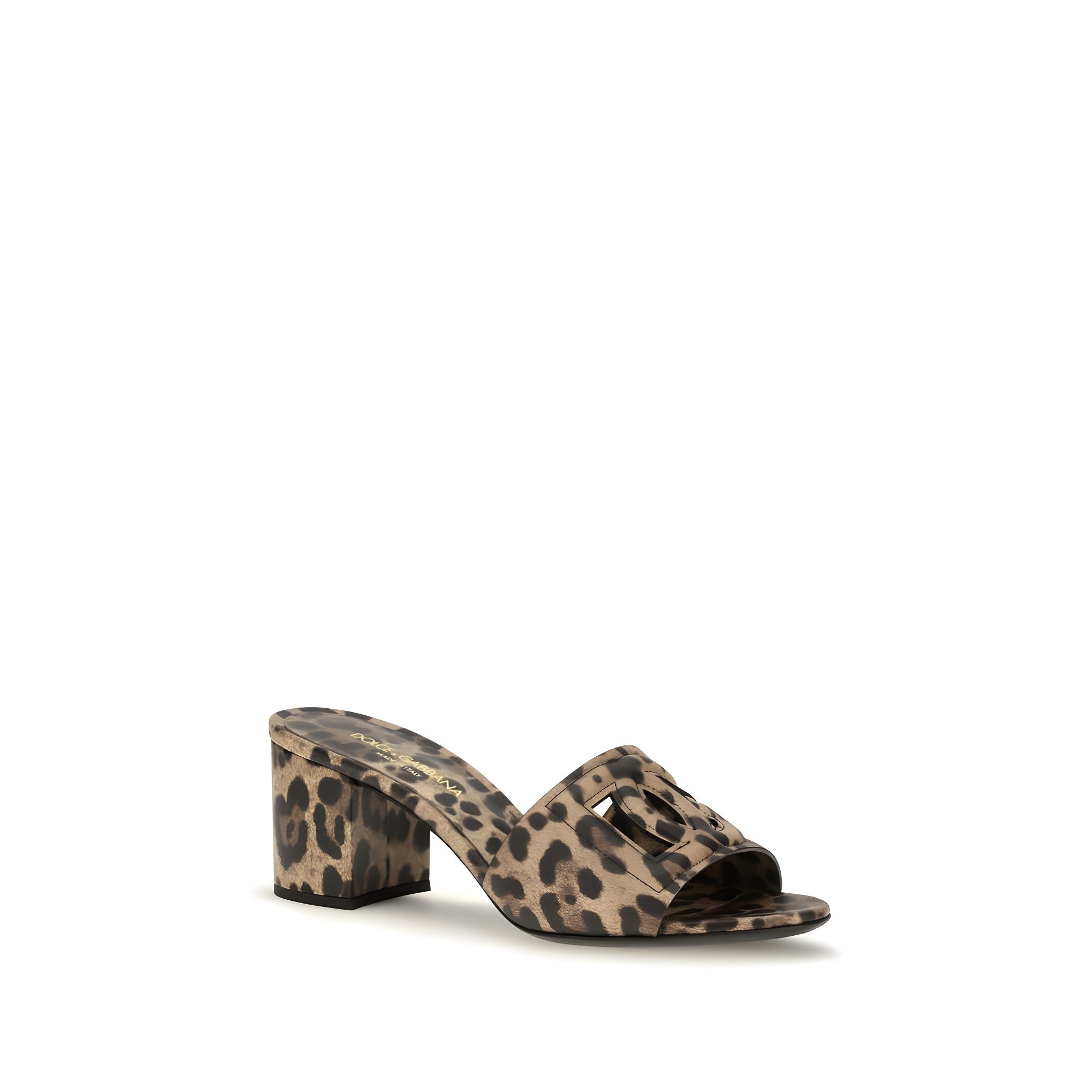 Dolce & Gabbana Beige Calf Leather Mules