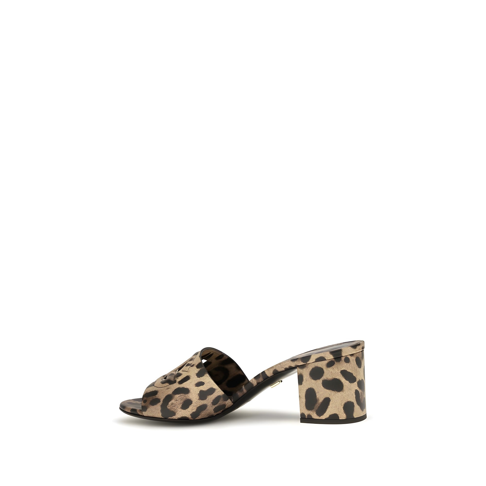 Dolce & Gabbana Beige Calf Leather Mules