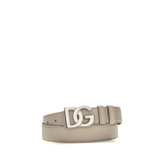 Dolce & Gabbana Beige Calf Leather Regular Belt