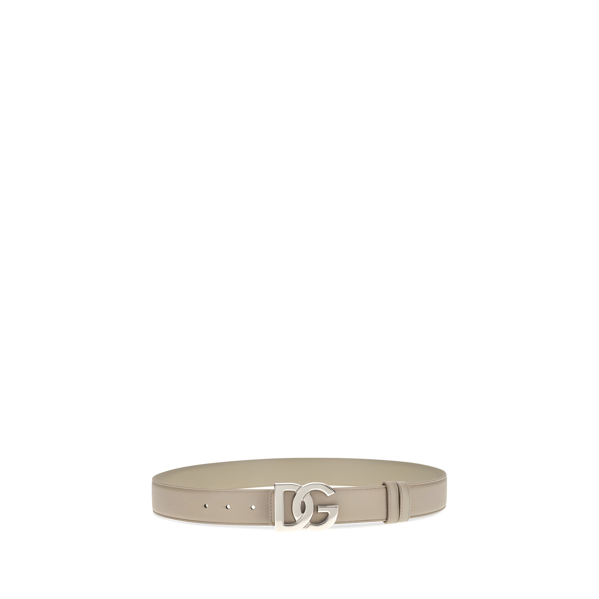 Dolce & Gabbana Beige Calf Leather Regular Belt