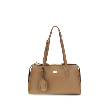 Dolce & Gabbana Beige Calf Leather Shoulder Bag
