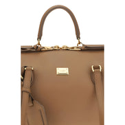 Dolce & Gabbana Beige Calf Leather Shoulder Bag
