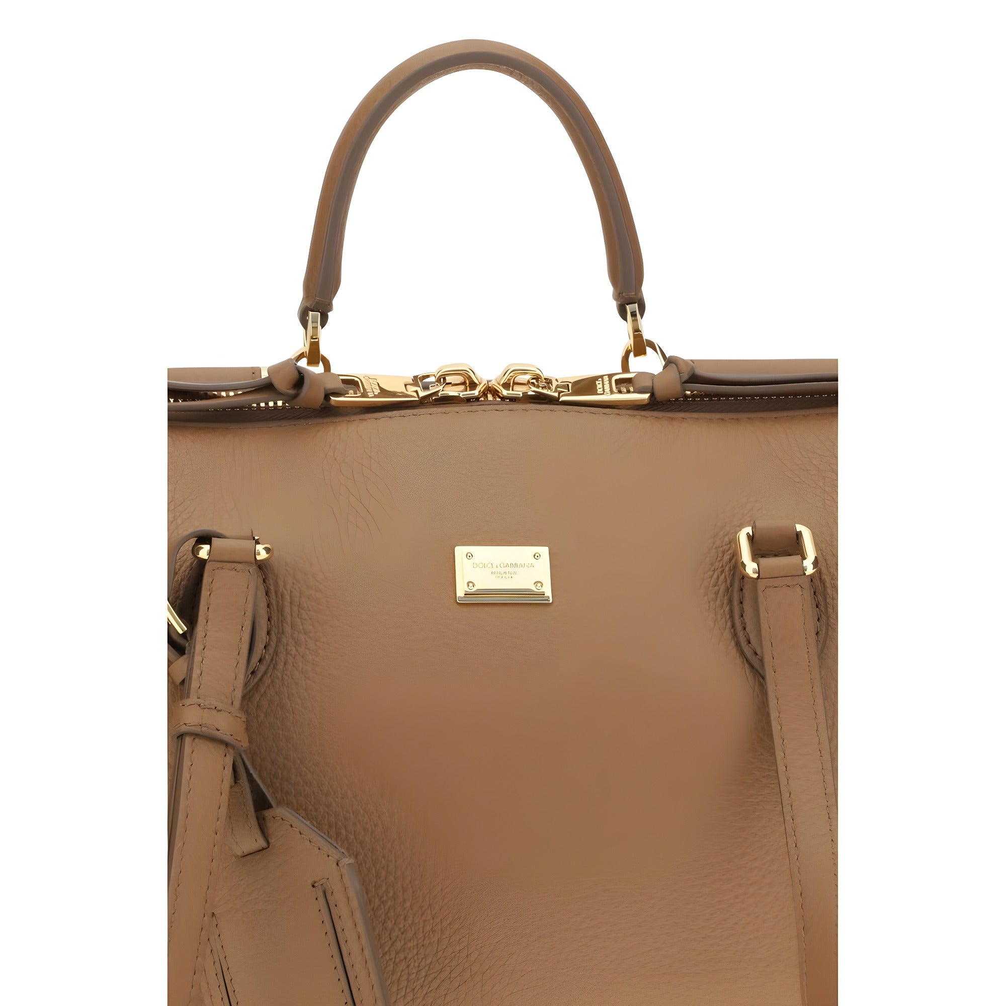 Dolce & Gabbana Beige Calf Leather Shoulder Bag