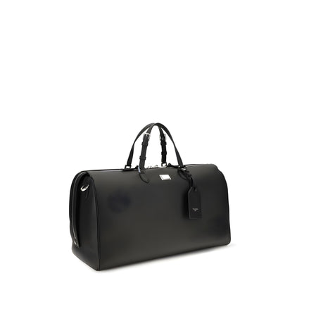 Dolce & Gabbana Black Calf Leather Briefcase