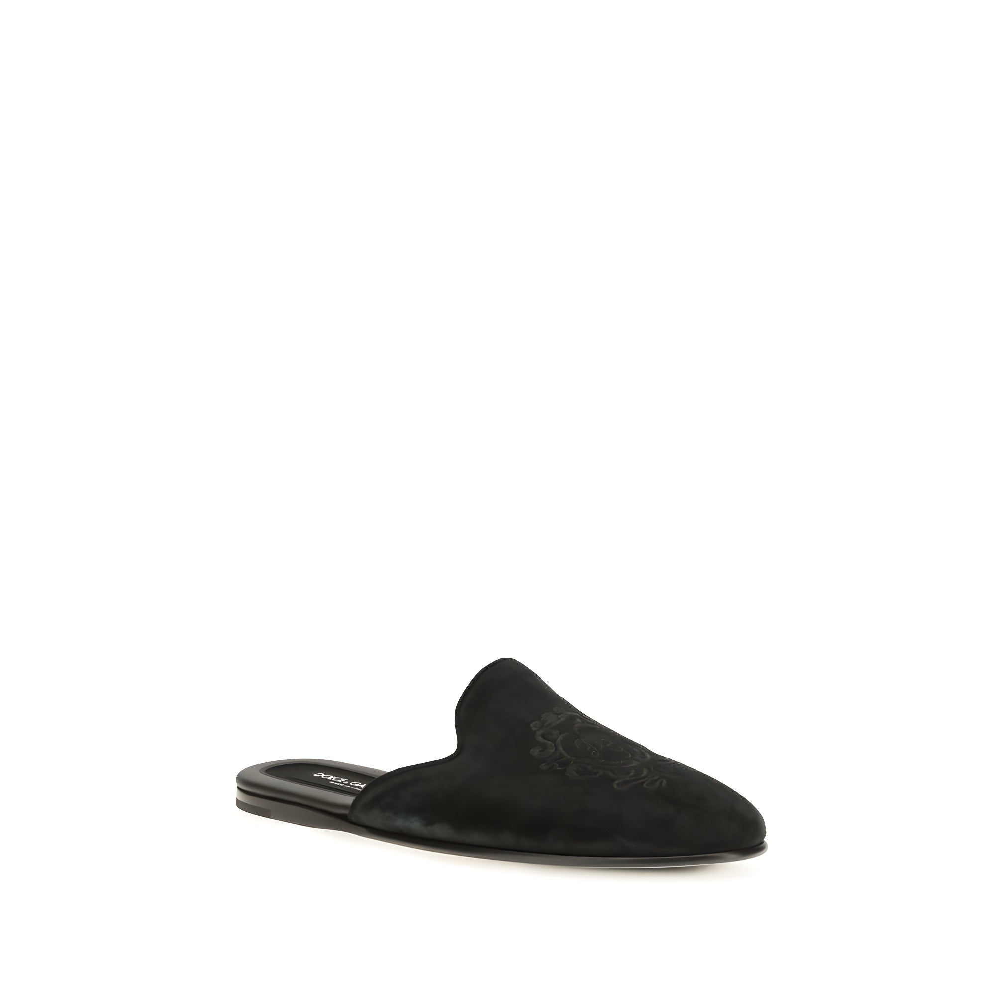 Dolce & Gabbana Black Leather Mules