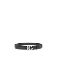 Dolce & Gabbana Black Leather Regular Belt