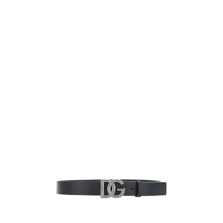 Dolce & Gabbana Black Calf Leather Regular Belt