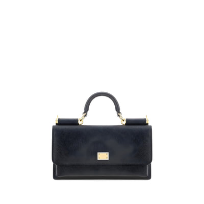 Dolce & Gabbana Black Micro Sicily Shoulder Bag