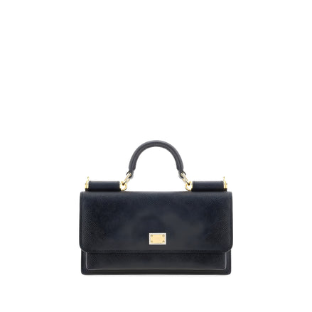 Dolce & Gabbana Black Micro Sicily Shoulder Bag