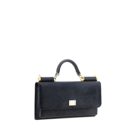 Dolce & Gabbana Black Micro Sicily Shoulder Bag