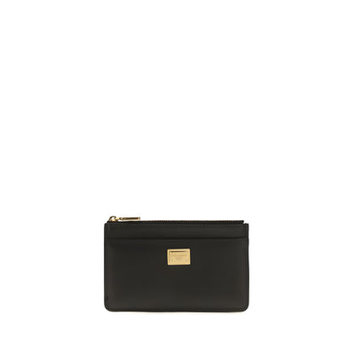 Dolce & Gabbana Black Zip Card Holder