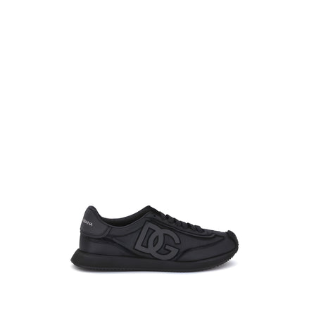 Dolce & Gabbana Black Fabric Athletic Sneakers