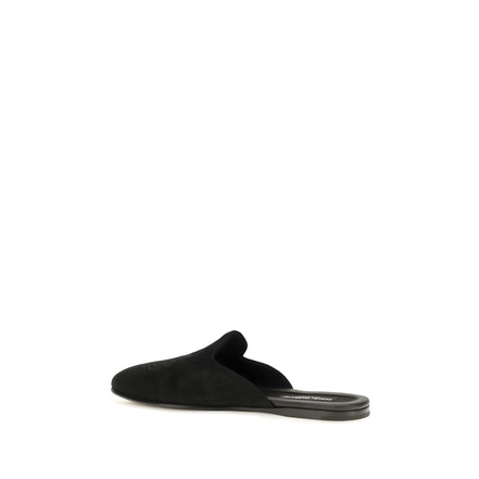 Dolce & Gabbana Black Leather Mules