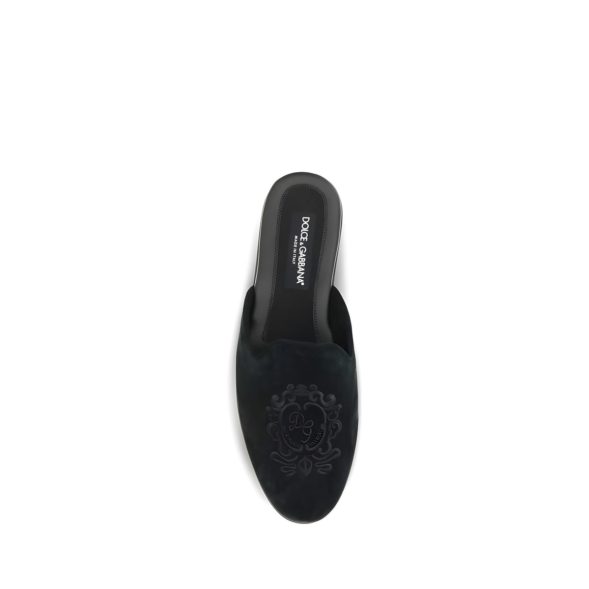 Dolce & Gabbana Black Leather Mules