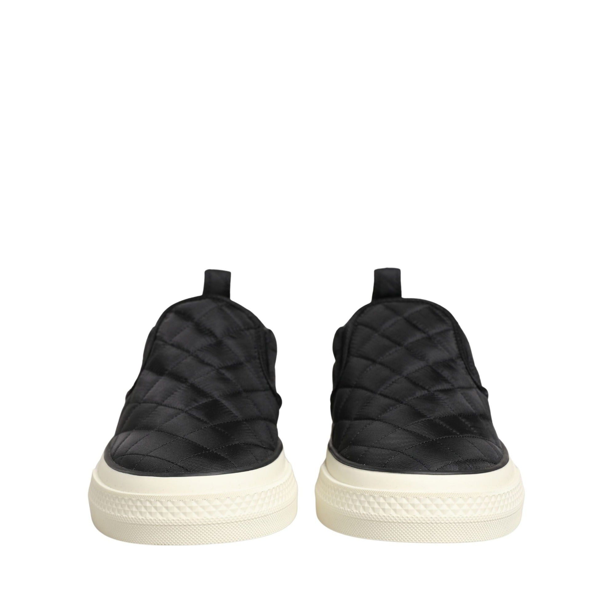 Dolce & Gabbana Black Quilted Slip On Low Top Sneakers