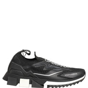 Dolce & Gabbana Black White Sorrento Slip-On Logo Sneakers