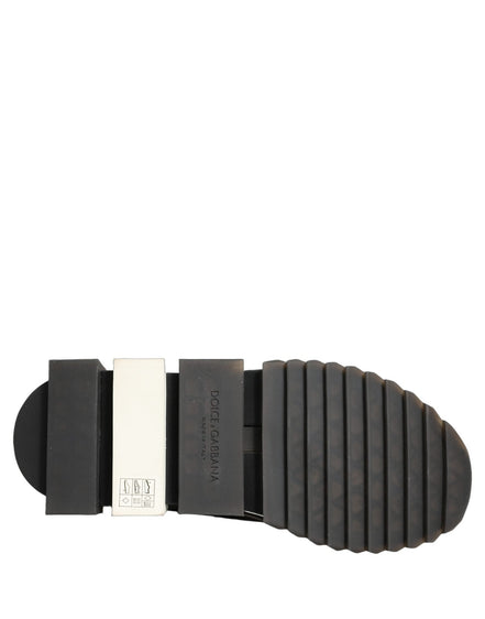 Dolce & Gabbana Black White Sorrento Slip-On Logo Sneakers