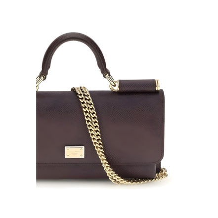 Dolce & Gabbana Brown Leather Shoulder Bag
