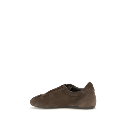 Dolce & Gabbana Brown Suede Leather Low Top Sneakers