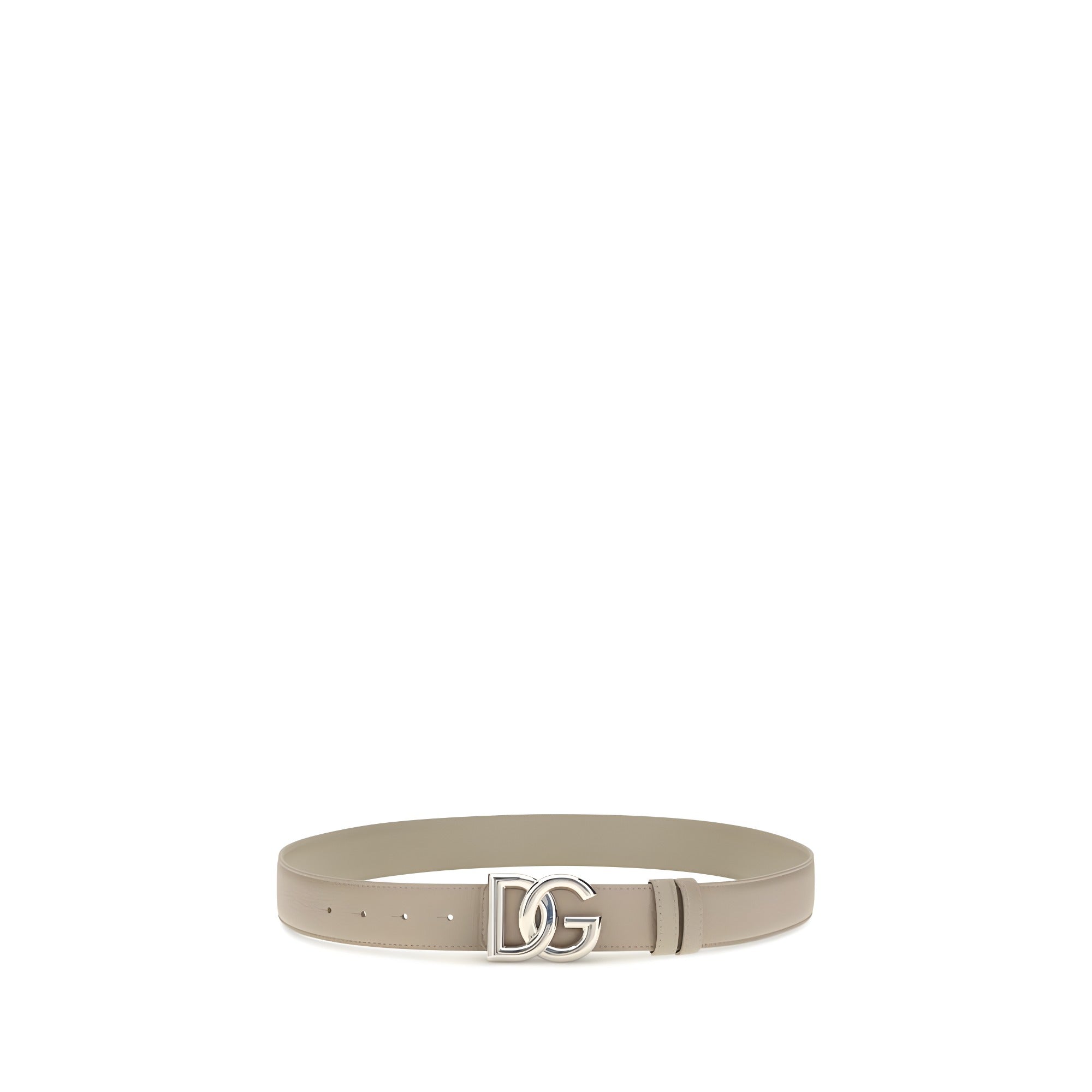 Dolce & Gabbana Gray Calf Leather Regular Belt
