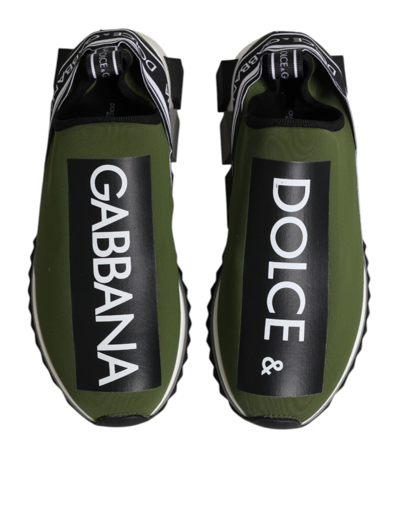 Dolce & Gabbana Green Logo Low Top Sorrento Sneakers