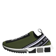 Dolce & Gabbana Green Logo Low Top Sorrento Sneakers
