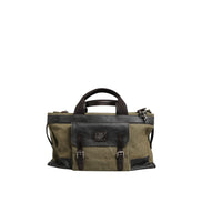 Dolce & Gabbana Military Green Two Tone Tote Duffel Shoulder Bag