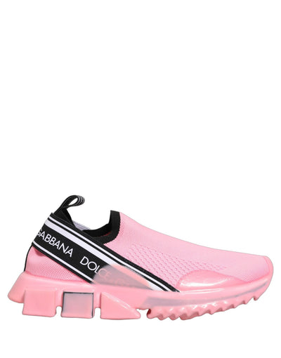 Dolce & Gabbana Pink Sorrento Slip-On Low Top Sneakers
