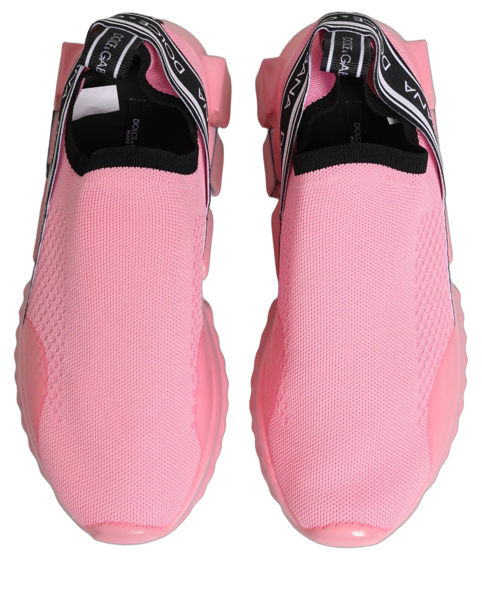 Dolce & Gabbana Pink Sorrento Slip-On Low Top Sneakers